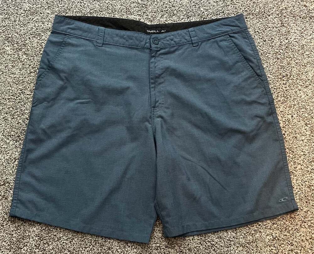 O'Neill Hybrid Shorts Size 40 Blue Textured